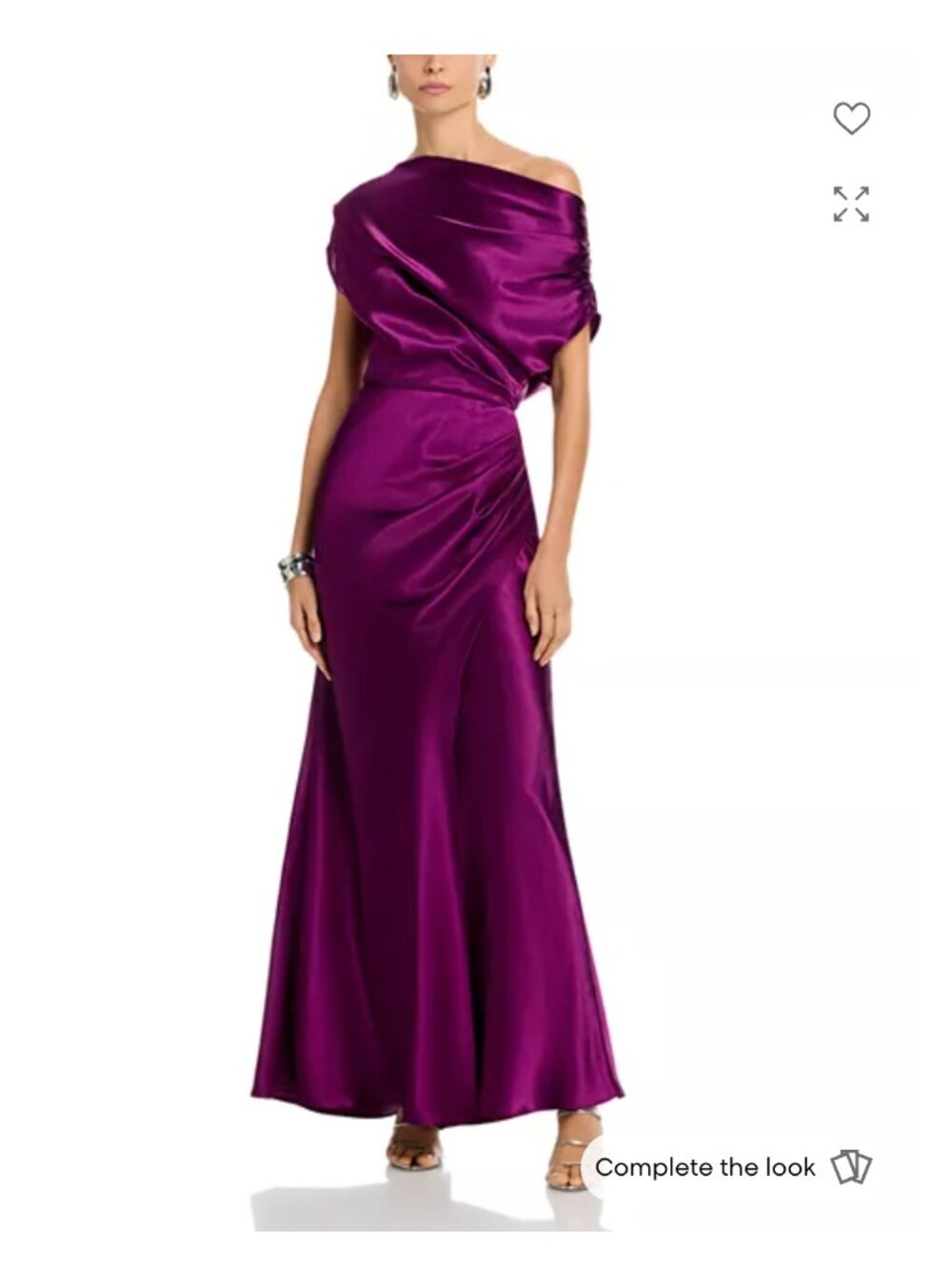 Long Satin Gown - Aqua, Size 8, Gorgeous Plum